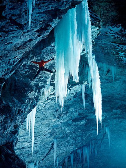 Ice Climbing in Zirknitzgrotte, Austria  Photograph by Martin Lugger
